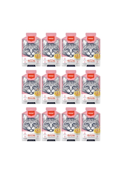 Ton Balıklı Ve Karidesli Tahılsız Kedi Çorbası 50gr - 12 Adet