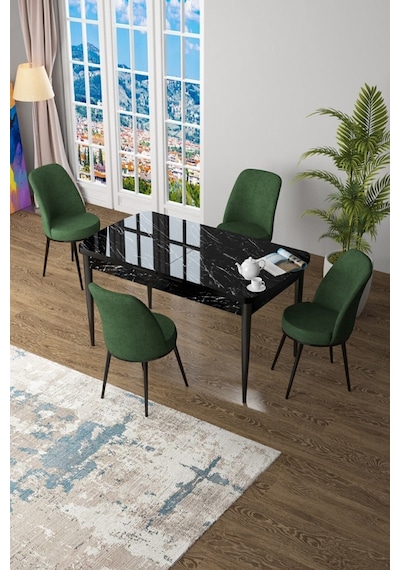 Canisa Concept Zen Serisi 80x132 Mdf Açılabilir Siyah Mermer Desen Masa Takımı Ve 4 Haki Yeşil Sandalye Haki Yeşili Sandalyeler Siyah Masa Canisa Concept Zen Serisi 80x132 Mdf Açılabilir Siyah Mermer Desen Masa Takımı Ve 4 Haki Yeşil Sandalye Haki Yeşili Sandalyeler Siyah Masa