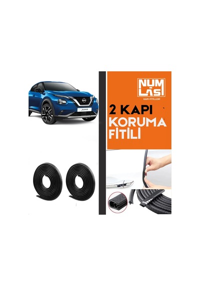 Nissan Juke 2020-2025 İki Kapı Koruma Fitili Siyah Renk Numlas-a Kalite-nm2796