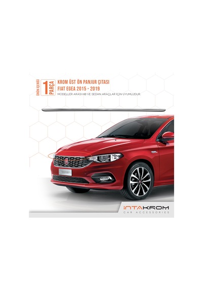 intakrom Fiat Egea Krom Üst Ön Panjur Çıtası 2015 - 2019 - Hb - Sd N11.4499