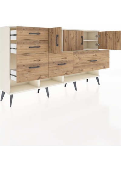 Arges Konsol 3 Raflı 5 Çekmeceli 3 Kapaklı 176x30x99 Aytaşı-çam Atlas Çam - Aytası Arges Konsol 3 Raflı 5 Çekmeceli 3 Kapaklı 176x30x99 Aytaşı-çam Atlas Çam - Aytası