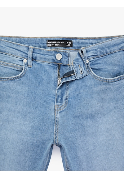 Koton Normal Bel Slim Fit Jean Pantolon - Brad Jean Açık İndigo 6sam40259nd Açık İndigo Koton Normal Bel Slim Fit Jean Pantolon - Brad Jean Açık İndigo 6sam40259nd Açık İndigo