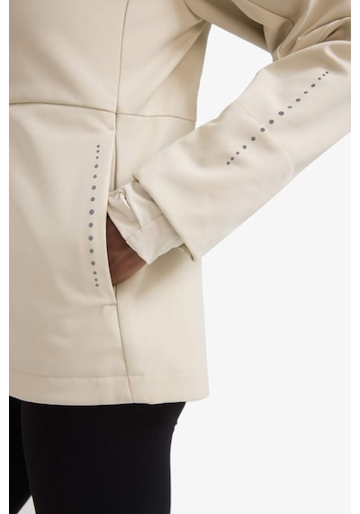 Defacto Defactofit Su İtici Slim Fit Dar Kesim Kapüşonlu Fermuarlı Softshell Mont C4951ax25aubg721 Bej