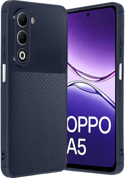 Oppo A5 4g Auto Focus Karbon Kapak - Lacivert Diğer