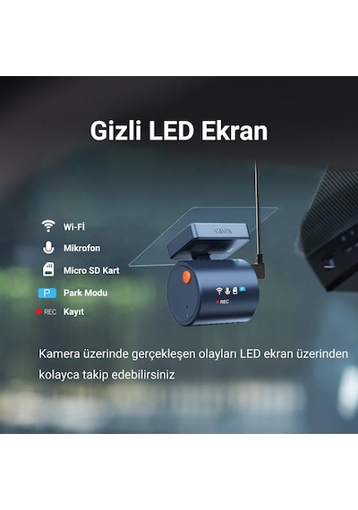 Kawa Mini 3 Pro 2k 1296p Wdr 135 Geniş Açı Lens Araç Kamerası