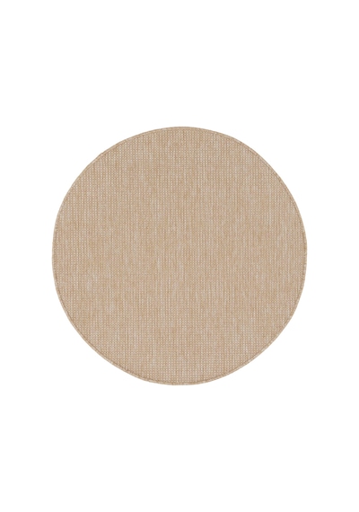 Sisalux 3083 Bej Yuvarlak Sisal Dokuma Jüt Kilim Hav Toz Vermez Mutfak Oturma Odası Halısı Bej