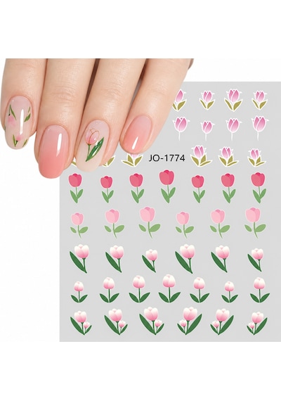 Lale Dizayn Tırnak Sticker Tırnak Etiketi Nail Art Jo-1774