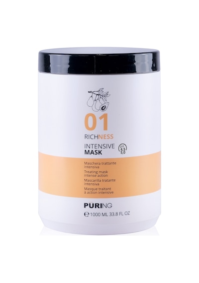 Purıng 01 Richness Kuru Yıpranmış Saçlar İçin Avokado&keten Tohumu Yağı Besleyici Onarıcı Saç Maskesi 1000ml