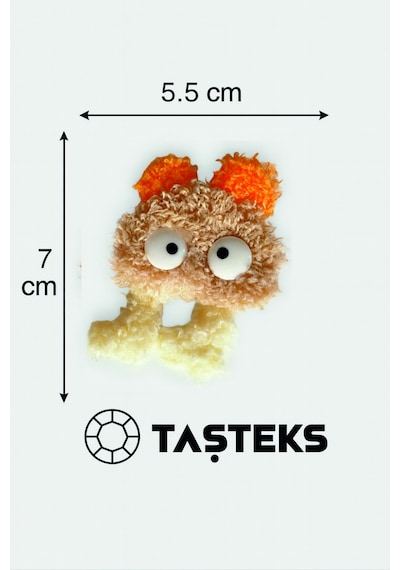 Ütülenebilen Veya Sticker Olarak Kullanılabilen Sevimli Ponpon Tavşan Patch
