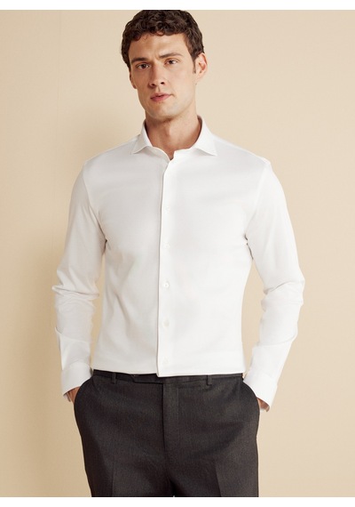 Brooks Brothers Beyaz Erkek İtalyan Slim Fit Gömlek Bbfw25msh032