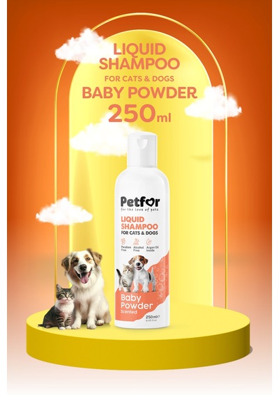 Kedi Ve Köpekler İçin Bebek Pudralı Şampuan 250 Ml