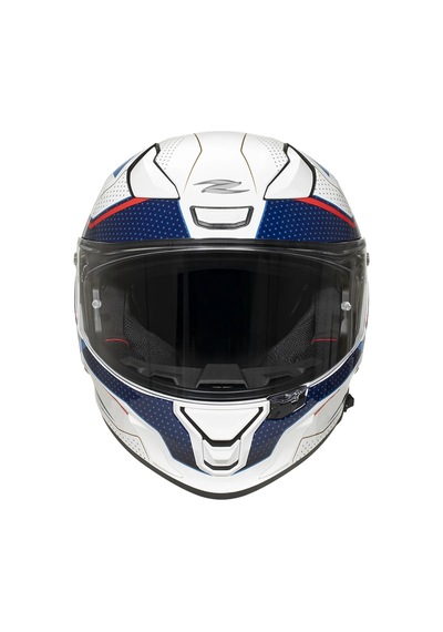Zeus Kask Zs-837a Az3 Whıte Blue Red Gold Beyaz