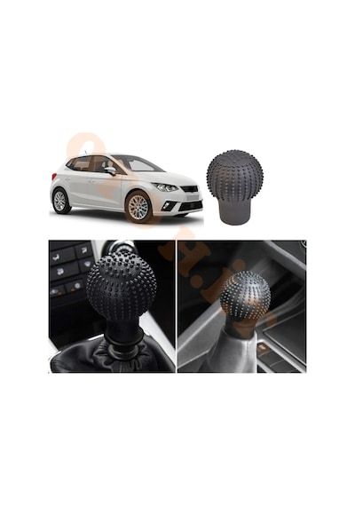 Seat İbiza 2017-2023 Manuel Uyumlu Vites Kılıfı Masajlı Mat Siyah