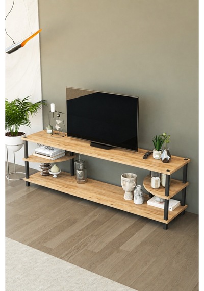 Neoline 150 Cm Tv Ünitesi Modern Tv Sehpası - Meşe Meşe