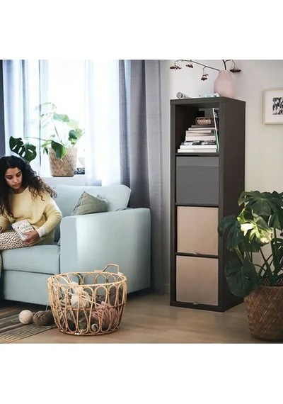 Ikea Kallax Açık Raf Ünitesi, Venge 42x147 Cm Venge