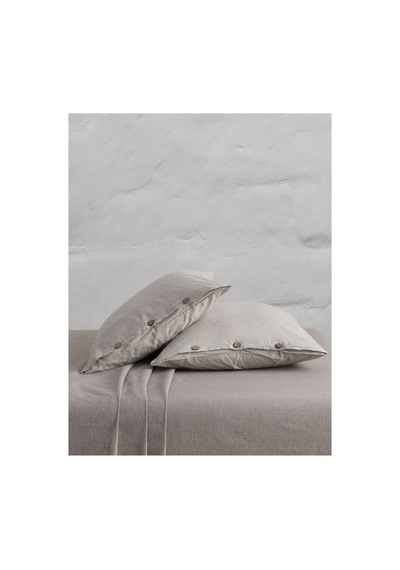 Chambray 100% Pamuklu Yıkamalı İplik Boya Lastikli Çarşaf Kahverengi 100x200