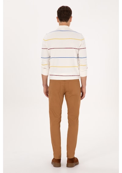 U.s. Polo Assn. Erkek Pantolon Kanvas-chino 50316835-vr233 Bisküvi