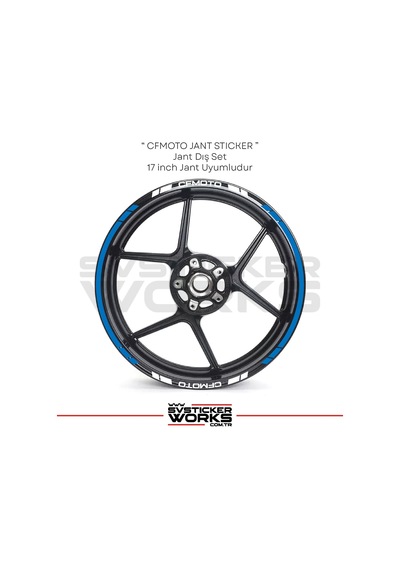 Cfmoto Jant Sticker Jant Şeridi 16lı Set Tüm Modeller Uyumlu Sticker Etiket Modeli Diğer