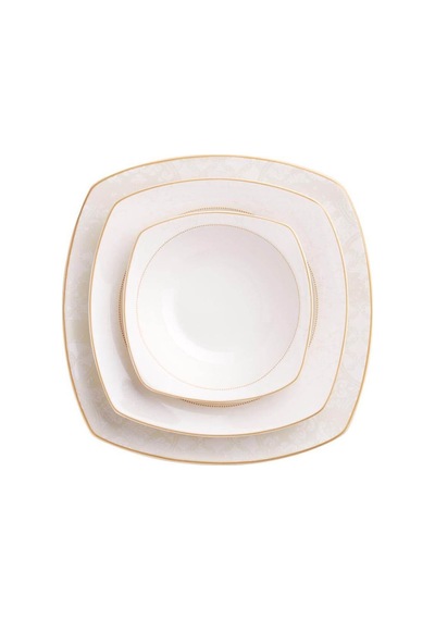 Korkmaz Mona Collection 60 Parça Kare Yemek Takımı A8133