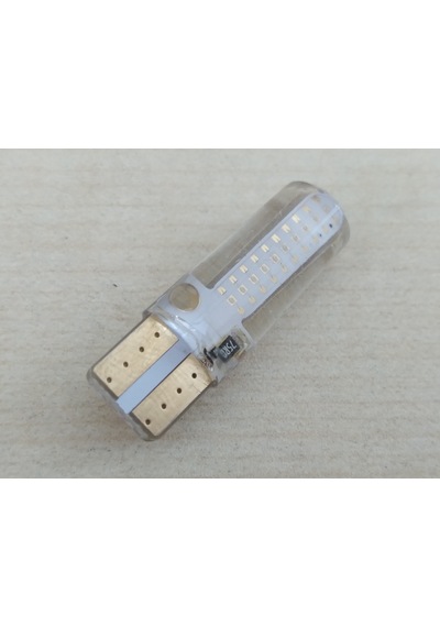 T10 Dipsiz Led Ampul 4adet Silikonlu Mavi 12v T10 Park, Sinyal, Plaka Ampulu