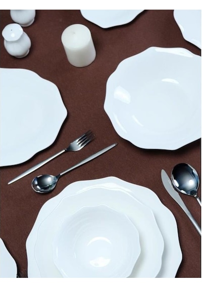 Maxx Doria Pure Star 12 Kişilik 60 Parça Yemek Takımı Pa2075 Beyaz