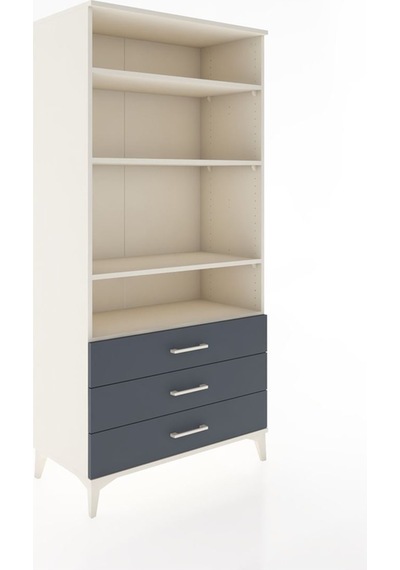 Hyperion Dolap Tek Raflı 7 Çekmeceli 88x44x182 Aytaşı-antrasit Aytaşı
