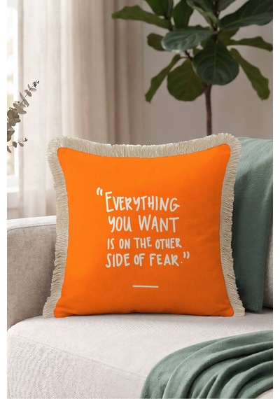Yazılı Motivasyon Saçaklı Yastık Kılıfı - Minimal Slogan Bohem Turuncu Krem Püsküllü Kırlent Kılıfı Yalın Kanyon Lime Yazılı Motivasyon Saçaklı Yastık Kılıfı - Minimal Slogan Bohem Turuncu Krem Püsküllü Kırlent Kılıfı Yalın Kanyon Lime