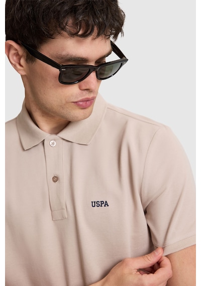 U.S. Polo Assn. U.s. Polo Assn. Erkek Taş Tişört Basic 50326963-vr049 Taş Rengi