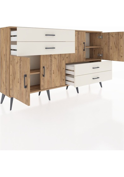 Arges Konsol 3 Raflı 4 Çekmeceli 4 Kapaklı 176x30x99 Çam-çam/ayta Çam-çam/aytaşı Arges Konsol 3 Raflı 4 Çekmeceli 4 Kapaklı 176x30x99 Çam-çam/ayta Çam-çam/aytaşı