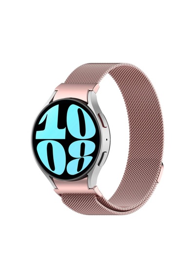 Samsung Galaxy Watch 6 Classic 47mm Uyumlu Krd-01 Metal Kordon - Pembe