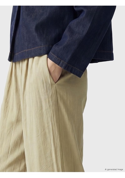 Lcw Modest Ekru Beli Lastikli Kadın Jogger Pantolon