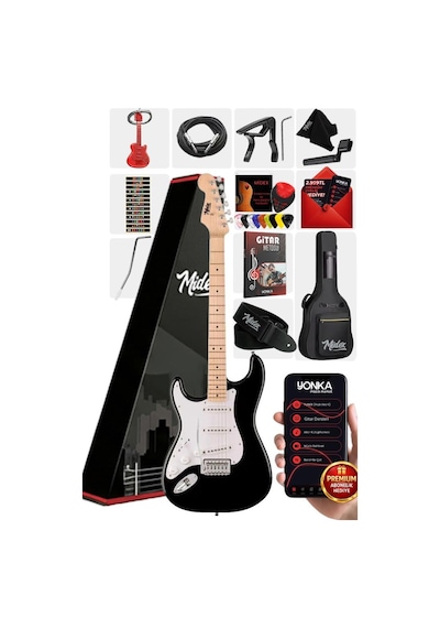 Midex Rph-31wb Solak Elektro Gitar Seti Maple Klavye Strat Kasa Sss Manyetik
