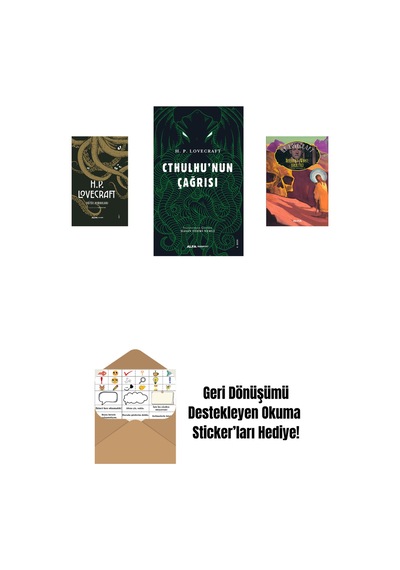 H.p. Lovecraft - Bütün Romanları Ciltli + Cthulhu'nun Çağrısı + Herbert West: Diriltici + Okuma Sticker'ları