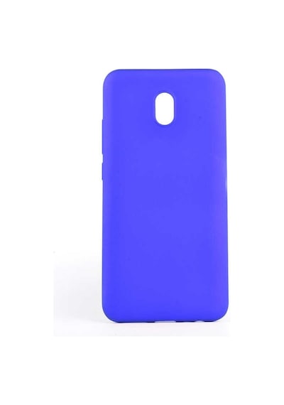 Kilifone - Xiaomi Uyumlu Redmi 8a - Kılıf Mat Renkli Esnek Premier Silikon Kapak - Saks Mavi