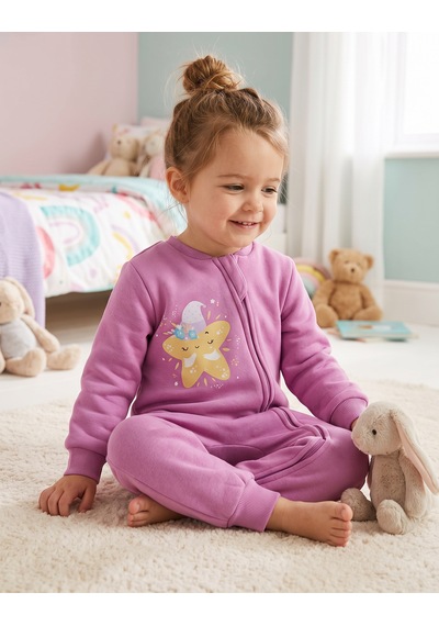 Motherlove Çocuk Uyku Tulumu 1.5 Tog 2-5 Yaş Fermuarlı Pamuklu Kumaş Pembe
