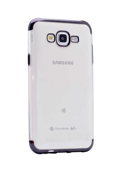 Galaxy J7 Kılıf Ince Köşeleri Renkli Şeffaf Silikon