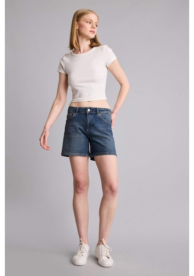 Defacto Slim Fit Normal Bel Şort H6236ax26smnm28 Mavi-nm28