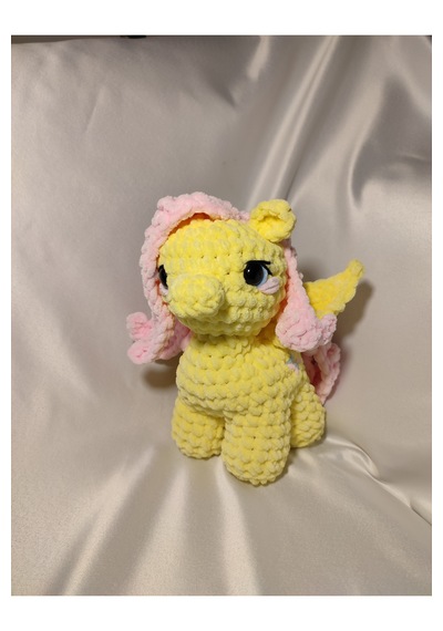 El Yapımı Tığ İşi My Little Pony Peluş Oyuncak Fluttershy 02 - Çok Renkli