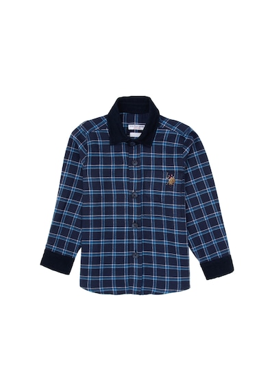 U.s. Polo Assn. Erkek Çocuk İndigo Gömlek Desenli 50316674-vr028 İndigo