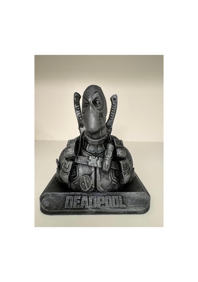3d Deadpool Boyanmış Dekoratif - Hediyelik Figür