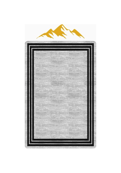 Modern Desenli Dijital Baskı Kaymaz Taban Halı H0208 Renkli
