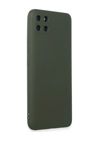 Realme C11 Uyumlu Kılıf Nano İçi Kadife Silikon - Koyu Yeşil