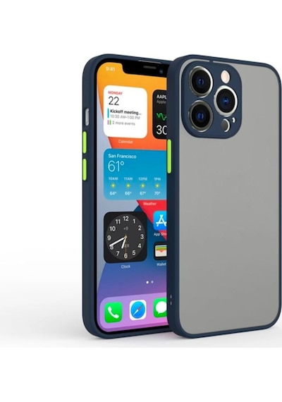 Apple Uyumlu iPhone 12 Pro Max 6.7Inç Kamera Korumali Premium Silikon Kilif 246622709 - Renk / Lacivert