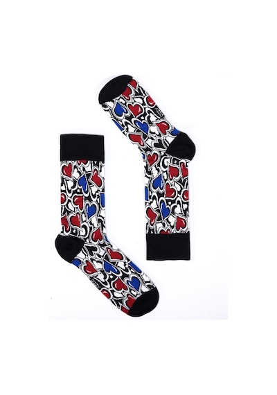 Ozzy Socks Sevgililer Günü Çiftler Için 2 Li Kalp Desenli Çorap Kırmızı