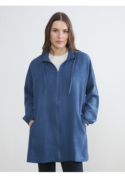 Lc Waikiki Lc Waıkıkı Lacivert Kapüşonlu Oversize Kadın Tunik