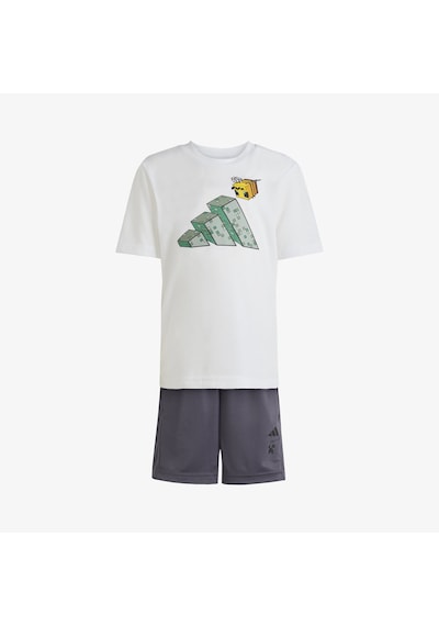 Adidas Minecraft Çocuk Beyaz Şort Takım Jz3533 Çok Renkli