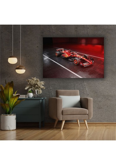 Formula 1 Motors Temalı Dekoratif Cam Tablo -28