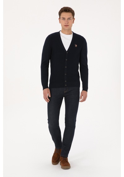 U.s. Polo Assn. Erkek Lacivert Hırka Triko 50307952-vr033 Lacıvert