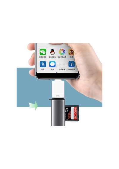 Apple Uyumlu iPhone Nk-03 Usb To Otg 11,11Pro Xr Sx 6-7-8 6-7-8-Beyaz