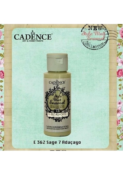 Style Matt Enamel Cam & Porselen Boyası 59 Ml. E-362 Adaçayı Diğer